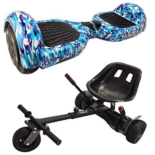SILI 6.5 pulgadas clásico auto equilibrio scooter con kart paquete - (cromo rosa/negro)