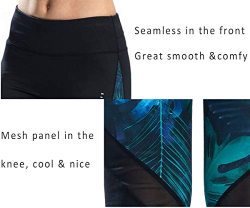SILIK Womens Sports Workout Leggings atléticos Pantalones de yoga de longitud completa Pantalones de gimnasia para correr Medias Verde M