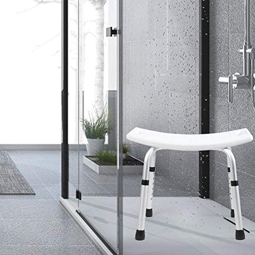 Silla de baño, Medicina Ajustable Bañera Sillas de Ducha para Ancianos discapacitados Mujer Embarazada Baño Herramienta de Seguridad Blanco