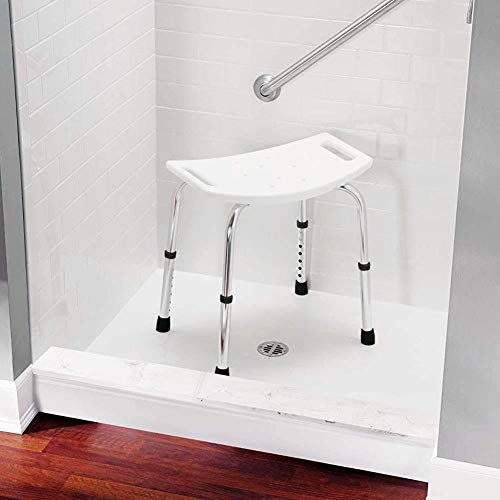 Silla de baño, Medicina Ajustable Bañera Sillas de Ducha para Ancianos discapacitados Mujer Embarazada Baño Herramienta de Seguridad Blanco