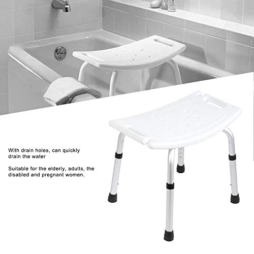 Silla de baño, Medicina Ajustable Bañera Sillas de Ducha para Ancianos discapacitados Mujer Embarazada Baño Herramienta de Seguridad Blanco