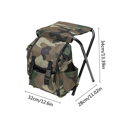 Silla De Camping Plegable Taburete Mochila, Mini Silla Plegable Al Aire Libre, Bolsa De Mesa con Asiento Portátil para Pesca En Interiores Al Aire Libre Viajes Senderismo Playa Barbacoa