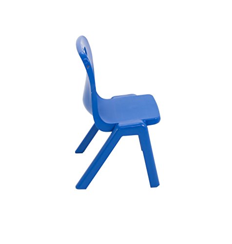 Silla de Clase Titan de una Pieza, plástico, Azul, tamaño 1, para niños con Edades de 1 a 2 años, 6 Unidades