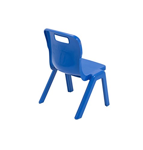 Silla de Clase Titan de una Pieza, plástico, Azul, tamaño 1, para niños con Edades de 1 a 2 años, 6 Unidades