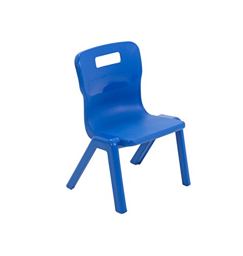 Silla de Clase Titan de una Pieza, plástico, Azul, tamaño 1, para niños con Edades de 1 a 2 años, 6 Unidades