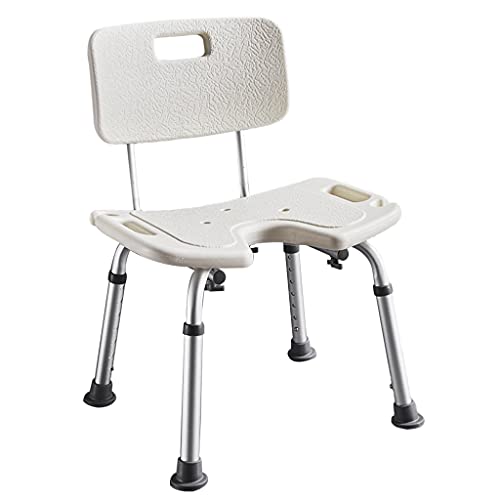 Silla De Ducha De Alta Resistencia con Espalda Y Mango Incorporado, Asiento Antideslizante Libre Y Tapete Trasero, Asiento De Ducha De Tipo U para Discapacitados, Personas Mayores