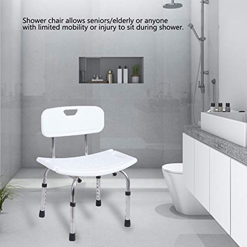 Silla De Ducha, Viene Con Manija Lateral Incorporada Asientos De Ducha SEGUROS Y ESTABLES DISEÑO ÚNICO DE ORIFICIOS DE DRENAJE Asientos De Baño Portátiles Para Personas Mayores Para Bañarse