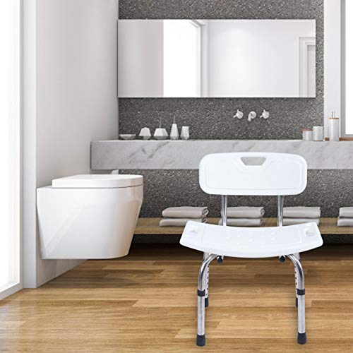Silla De Ducha, Viene Con Manija Lateral Incorporada Asientos De Ducha SEGUROS Y ESTABLES DISEÑO ÚNICO DE ORIFICIOS DE DRENAJE Asientos De Baño Portátiles Para Personas Mayores Para Bañarse