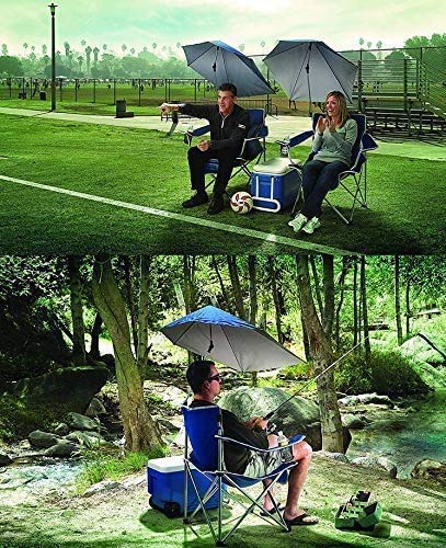 Silla de la sombrilla,Silla Plegable Plegable del Campo del toldo, Silla Plegable al Aire Libre portátil con el Paraguas Desmontable, para Acampar al Aire Libre, Silla de la Pesca