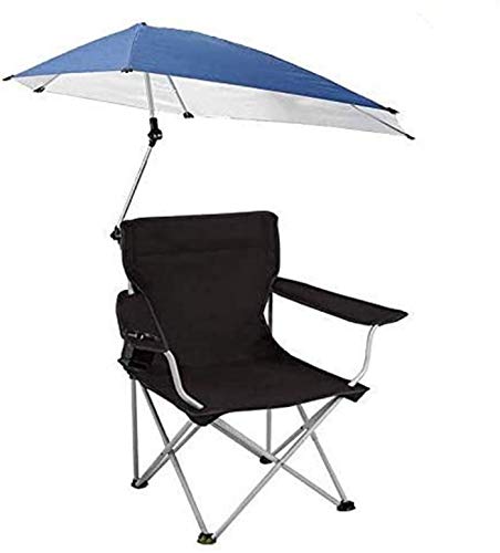 Silla de la sombrilla,Silla Plegable Plegable del Campo del toldo, Silla Plegable al Aire Libre portátil con el Paraguas Desmontable, para Acampar al Aire Libre, Silla de la Pesca