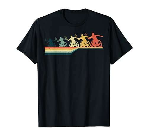 Silla de ruedas de tenis divertido regalo vintage retro Camiseta