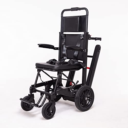 Silla de Ruedas eléctrica para Subir escaleras Rueda Celular ampliada de Lujo Silla de Ruedas Plegable portátil Asistencia para discapacitados Motor 200W Super Resistencia