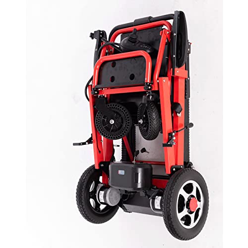Silla de Ruedas eléctrica para Subir escaleras Silla de Ambulancia Plegable portátil Herramientas para discapacitados Mayores Freno electromagnético Marco de aleación de Aluminio de Tres Motores