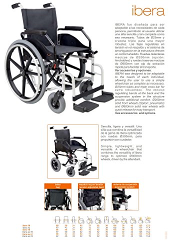 SILLA DE RUEDAS IBERA ANCHO 64-42 RUEDAS DE 600 mm