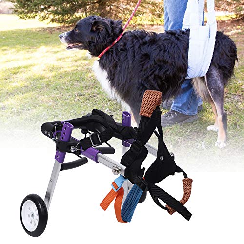 Silla de Ruedas para Perros, Dos Ruedas Silla de Ruedas Ajustable para Perros Silla de Ruedas de rehabilitación de extremidades traseras para Mascotas para Perros Rehabilitación de Patas Tras(XS-#1)