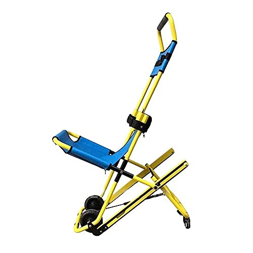 Silla de ruedas Silla de ambulancia plegable de peso ligero para la silla de evacuación de emergencia de aluminio/camilla con un cinturón de seguridad y 4 ruedas para gimnasios, hospitales
