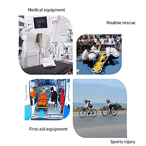 Silla de ruedas Silla de ambulancia plegable de peso ligero para la silla de evacuación de emergencia de aluminio/camilla con un cinturón de seguridad y 4 ruedas para gimnasios, hospitales