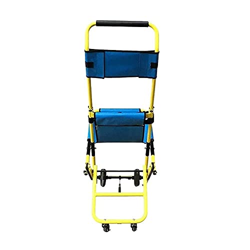 Silla de ruedas Silla de ambulancia plegable de peso ligero para la silla de evacuación de emergencia de aluminio/camilla con un cinturón de seguridad y 4 ruedas para gimnasios, hospitales