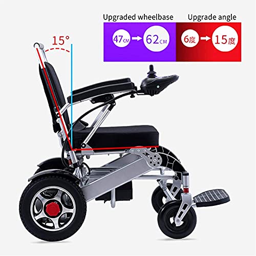 Silla de ruedas Silla de ruedas eléctrica inteligente Scooter eléctrico para discapacitados Ancianos Ancianos Coche de viaje Plegable completamente automático Sillas de ruedas ligeras Marco de cuatro