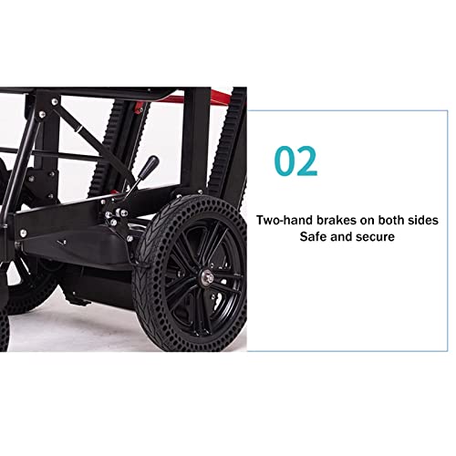 Silla elevadora de escaleras eléctrica - Silla de ruedas elevadora de escaleras ajustable multifuncional, plegable, ligera, de aleación de aluminio, elevadora para discapacitados con orugas eléctrico