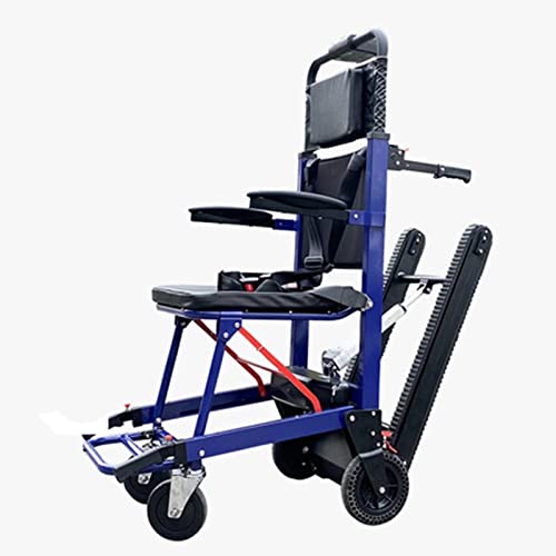 Silla elevadora de escaleras eléctrica - Silla de ruedas elevadora de escaleras ajustable multifuncional, plegable, ligera, de aleación de aluminio, elevadora para discapacitados con orugas eléctrico