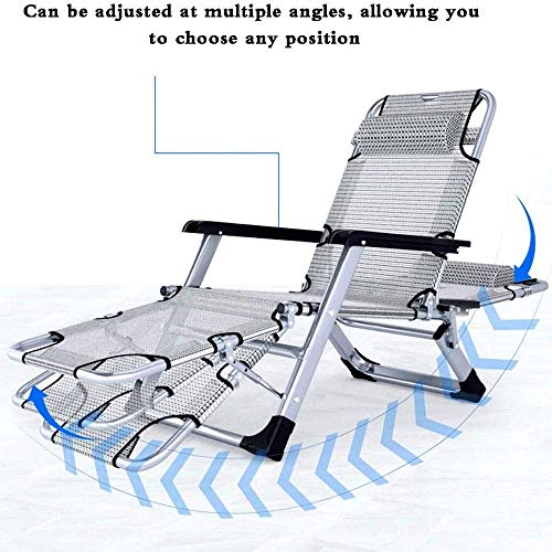 Silla Plegable, Liviana Y Duradera, Cubierta De Jardín, Silla Reclinable Plegable, Sillón De Oficina, Silla Plegable Para Exteriores, Cama Para Siesta Simple, Cama Para Hospital (Color: Gris) (Color: