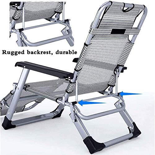 Silla Plegable, Liviana Y Duradera, Cubierta De Jardín, Silla Reclinable Plegable, Sillón De Oficina, Silla Plegable Para Exteriores, Cama Para Siesta Simple, Cama Para Hospital (Color: Gris) (Color:
