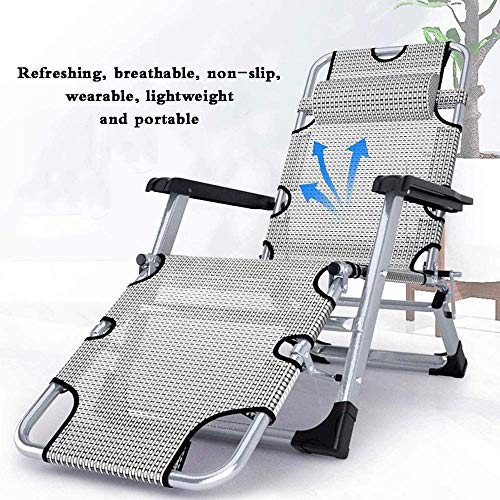 Silla Plegable, Liviana Y Duradera, Cubierta De Jardín, Silla Reclinable Plegable, Sillón De Oficina, Silla Plegable Para Exteriores, Cama Para Siesta Simple, Cama Para Hospital (Color: Gris) (Color: