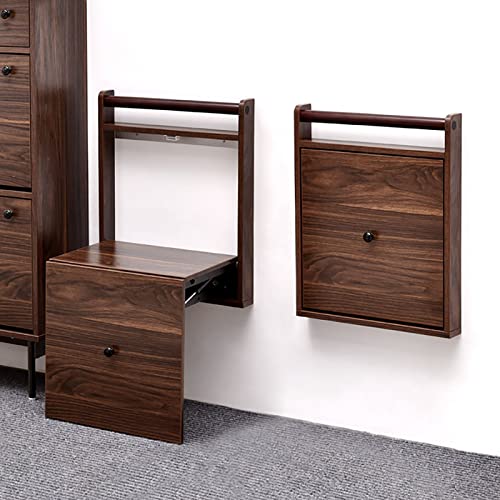 Silla Plegable Pared-montado Taburete Para Cambiar Zapatos,Ultra-delgada Pared Taburete Plegable,Invisible Entrada Banco De Zapatos,Madera Maciza Escabels Ahorrando Espacio Para Pa-Madera 38.5x38.5x6c