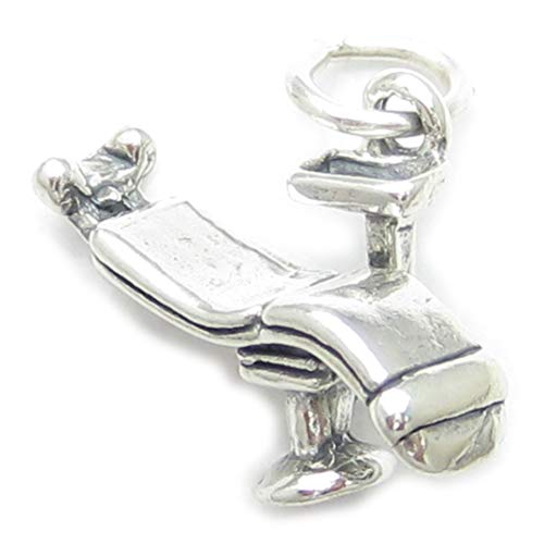 Sillón de dentista Charm de plata esterlina .925 Sillas dentales Charms de odontología