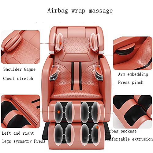 Sillón de Masaje de Lujo Silla de Masaje SL Railo Multifunción Cuerpo de hogar Cero Gravedad Amasado Masaje Sofá Silla con shiatsu Pie Rolling y Construido en el Modo de Estiramiento de Calor Marrón