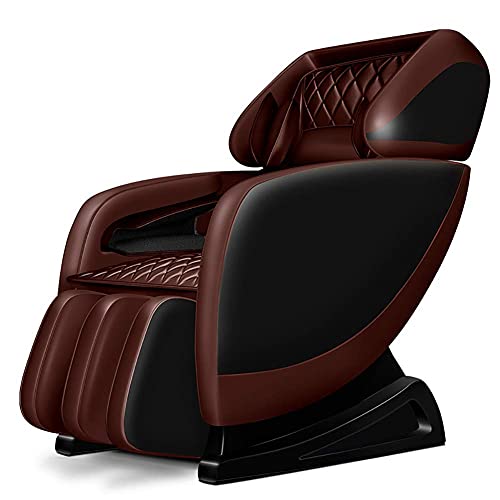 Sillón de Masaje de Lujo Silla de Masaje SL Railo Multifunción Cuerpo de hogar Cero Gravedad Amasado Masaje Sofá Silla con shiatsu Pie Rolling y Construido en el Modo de Estiramiento de Calor Marrón