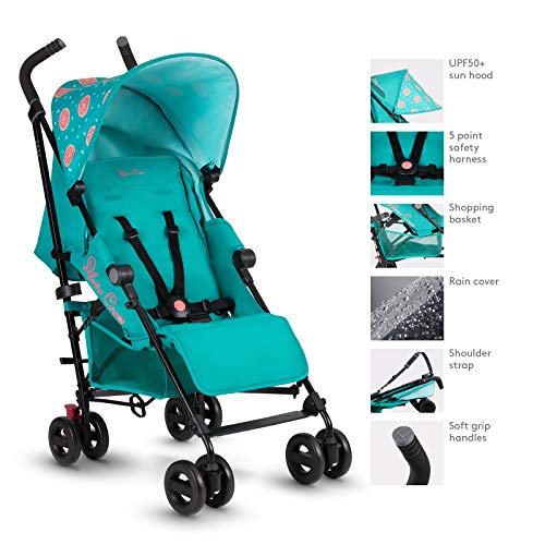 Silver Cross Cochecito Zest, compacto y ligero, totalmente reclinable, para bebé a niño – Pomelo (Nuevo 2021)