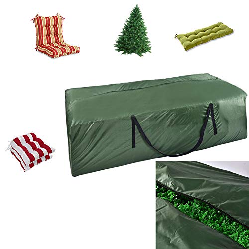 Silvotek Bolsa de cojín para Exteriores - Bolsas de Almacenamiento de Muebles para Exteriores duraderas 210D, Bolsa de Almacenamiento con cojín para jardín con Cremallera y Asas y Gran Capacidad