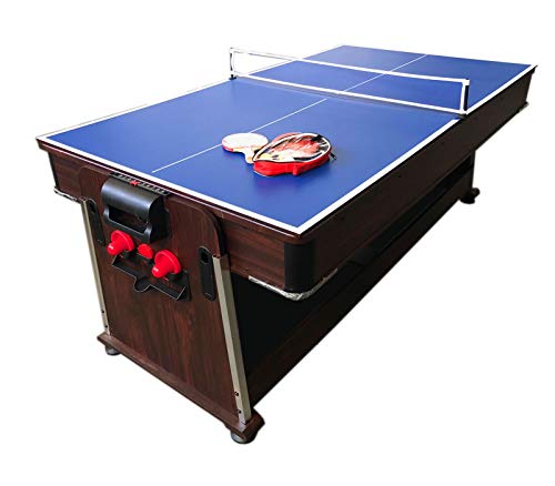 Simba Srl Mesa de Billar 7ft Mattew Carambola y Hockey de Mesa y Ping Pong y Plan de Cobertura
