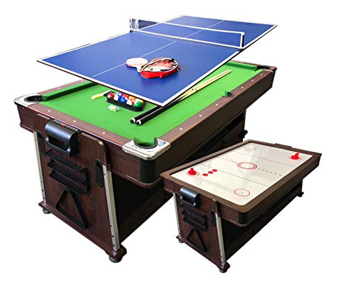 Simba Srl Mesa de Billar 7ft Mattew Carambola y Hockey de Mesa y Ping Pong y Plan de Cobertura