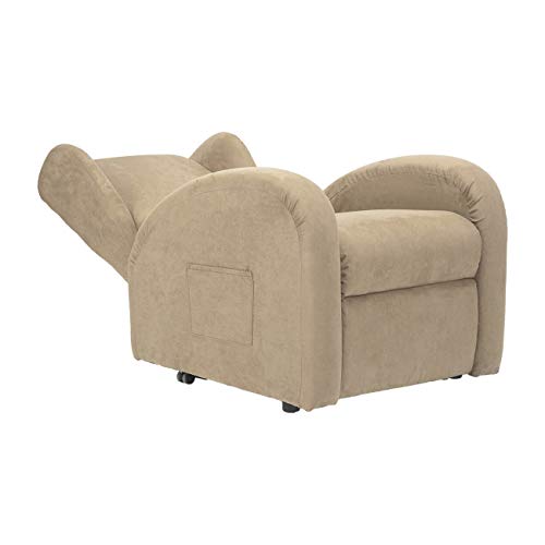 SIME - Levanta Personas Sillón con inclinación combinó 1 Motor Lola-1 M-MICAM Camel Microfibra CE Médica