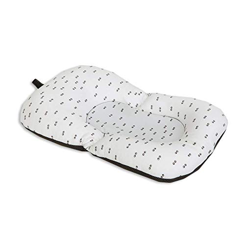 SIMPLY GOOD. The Original Baby Floaty, almohada de baño para recién nacidos de hasta 6 meses, desde el primer baño, probada en seguridad (ojos grises sobre blanco)