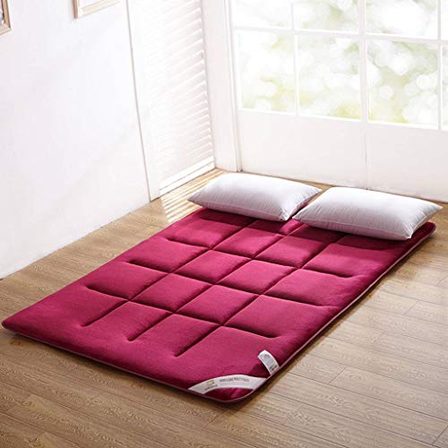 SINKITA Japonés Futón Tatami,Plegable Portátil Enrollable Viajar A Pie Picnic Topper Colchón Colchón Tatami Base De Futón-B-90x200cm(35x79inch)