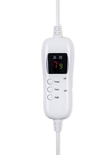 sinnlein® Calienta Camas | Manta Eléctrica 200 x 180 cm Gris | Con Desconexión Automática y Temporizador | 9 Niveles de Temperatura | Pantalla Digital | Lavabale hasta 40°C