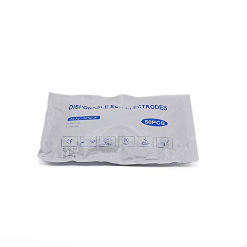 Sino-K - Paquete de 50 parches adhesivos para electrodos, desechables, compatibles con ECG/EKG