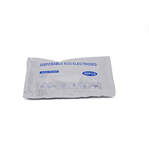 Sino-K - Paquete de 50 parches adhesivos para electrodos, desechables, compatibles con ECG/EKG