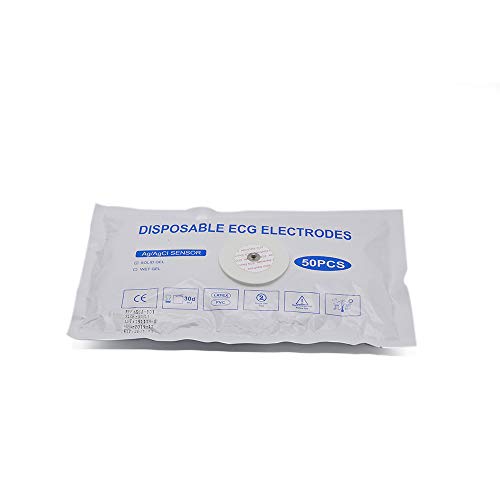 Sino-K - Paquete de 50 parches adhesivos para electrodos, desechables, compatibles con ECG/EKG