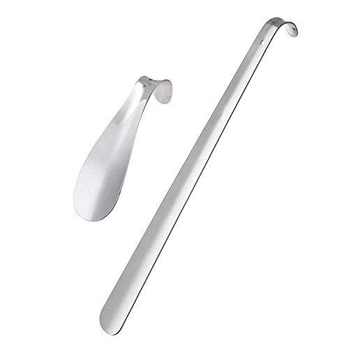 Sinwind 2 pieza 42cm&16cm Calzador Metal acero inoxidable