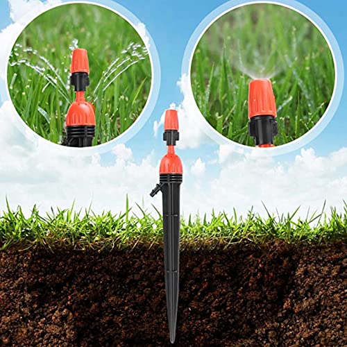 Sistema de Riego Por Micro Goteros Emisores de Goteros Para Riego de Jardín Riego Por Goteo Micro Ajustable de Plástico Goteros de Riego de Flujo de Agua, 2 In 1,Racor de Tubería de 4/7 Mm 20 Piezas