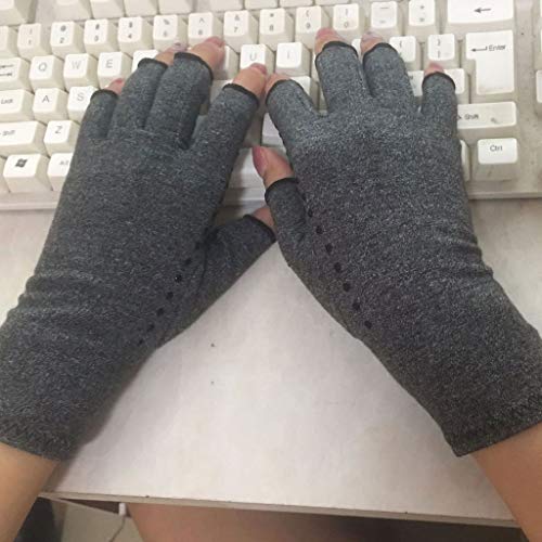 siwetg Mujeres Hombres Artritis De Compresión Unisex Guantes De Manos Alivio del Dolor Articular con Dedos Abiertos Mitones Sin Dedos hasta La Muñeca para La Osteoartritis Reumatoide