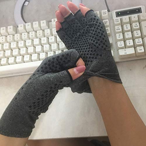 siwetg Mujeres Hombres Artritis De Compresión Unisex Guantes De Manos Alivio del Dolor Articular con Dedos Abiertos Mitones Sin Dedos hasta La Muñeca para La Osteoartritis Reumatoide