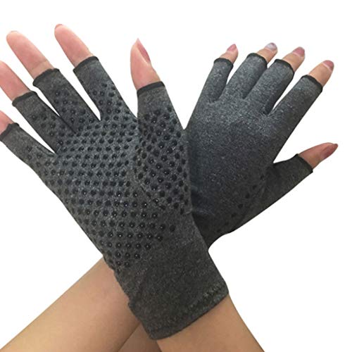 siwetg Mujeres Hombres Artritis De Compresión Unisex Guantes De Manos Alivio del Dolor Articular con Dedos Abiertos Mitones Sin Dedos hasta La Muñeca para La Osteoartritis Reumatoide