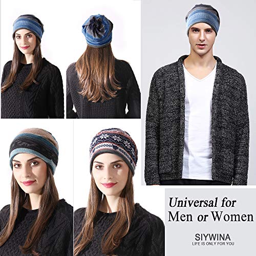 SIYWINA Sombrero de Invierno Gorro Unisex Sombrero de Beanie Cabeza Transpirable Casquillo