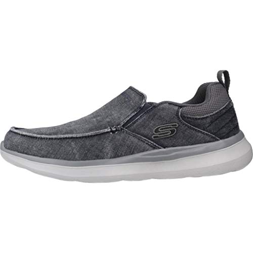 Skechers Delson 2.0 Larwin, Zapatillas Hombre, Azul (Blue Canvas BLU), 45 EU